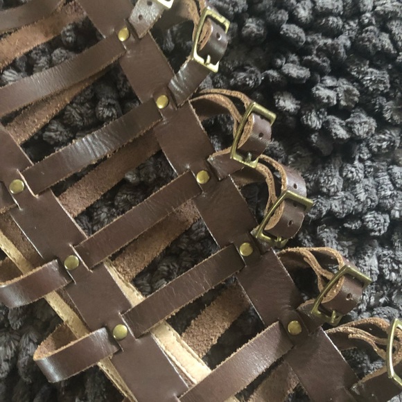 Modern Rebel Coachella Genuine Leather gladiator heels 8 - Picture 3 of 3